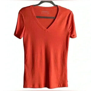 Eddie Bauer Short Sleeve V-Neck & Round Neck T -Shirts Cotton Blend Size Medium
